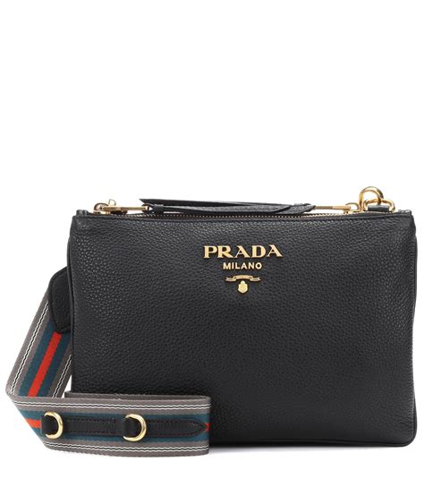 prada crossbody black leather|prada crossbody with guitar strap.